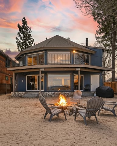 Lakefront vacation home with private beach in South Lake Tahoe